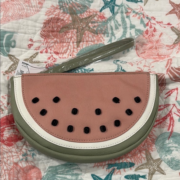 Lauren Conrad half watermelon zipper wristlet - Picture 1 of 7